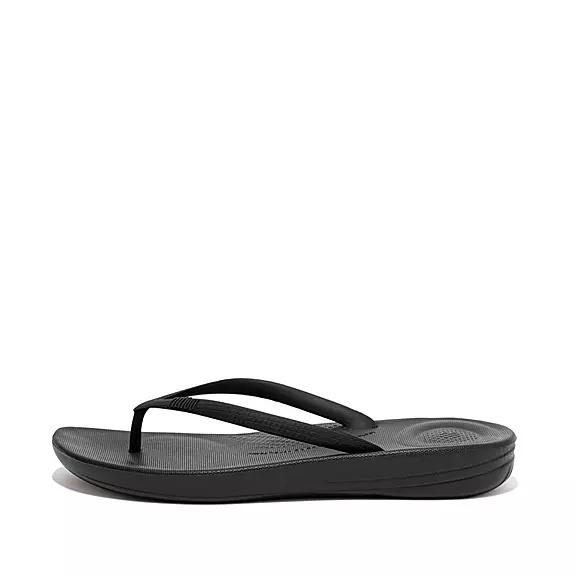 FitFlop Dámská Sandály S Odděleným Palcem Černé - IQUSHION Ergonomic CZ-415793